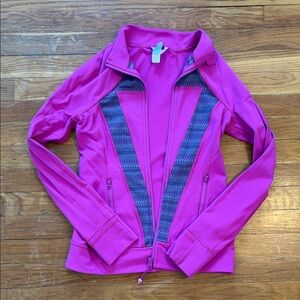 Ivivva Purple and Gray Zip-Up Hoodie Warm up jacket